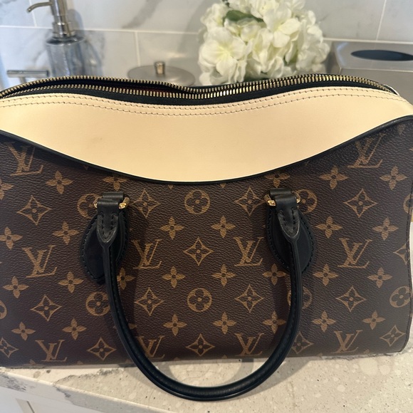 Louis Vuitton Tuileries Monogram Bag Canvas with Cream Leather - Picture 7 of 15
